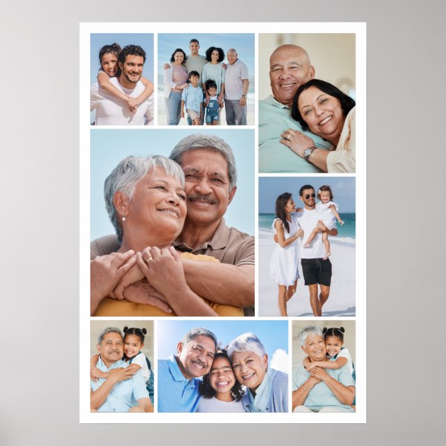 Poster Crie sua própria colagem de 8 fotos (Frente)