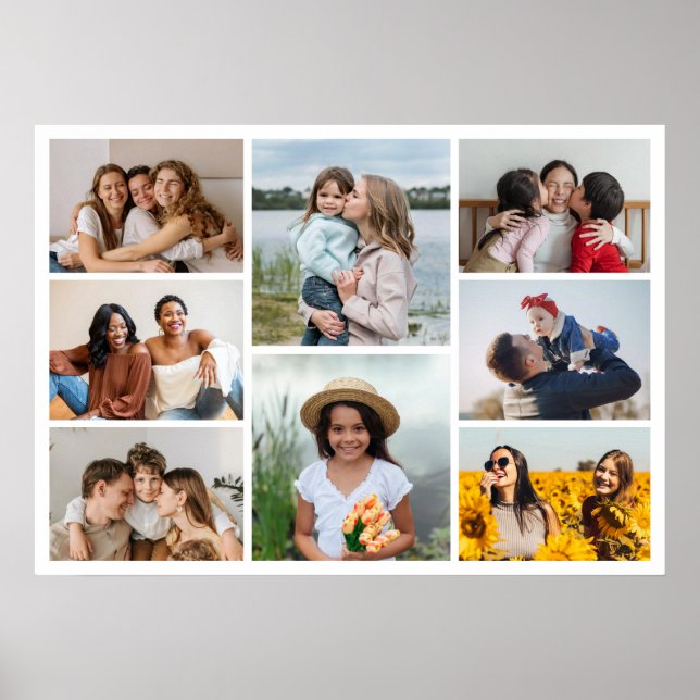 Poster Crie sua própria colagem de 8 fotos (Frente)