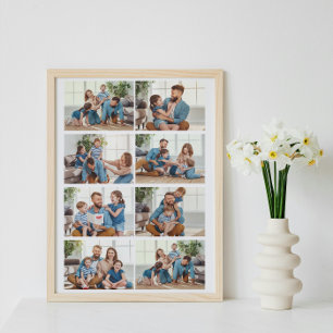 Poster Crie sua própria colagem de 8 fotos personalizadas