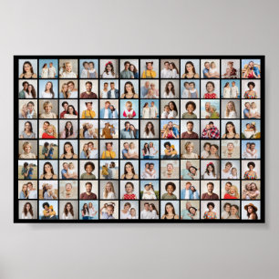 Poster Crie Sua Própria Colagem de 96 Fotos