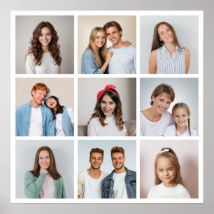 Poster Crie Sua Própria Colagem de 9 Fotos