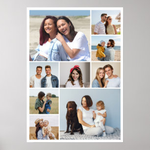 Poster Crie Sua Própria Colagem de 9 Fotos