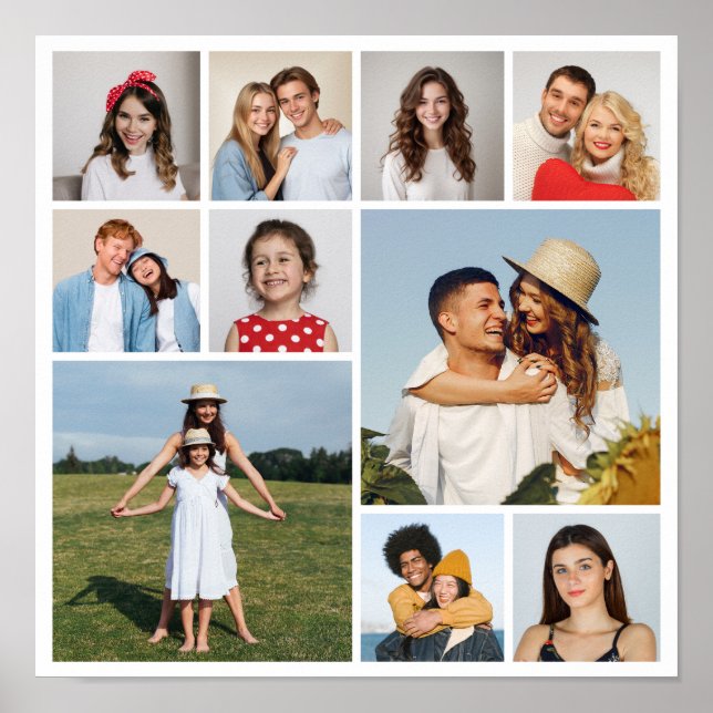 Poster Crie sua própria colagem de fotos (Frente)