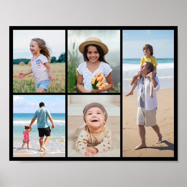 Poster Crie sua própria colagem de fotos (Frente)