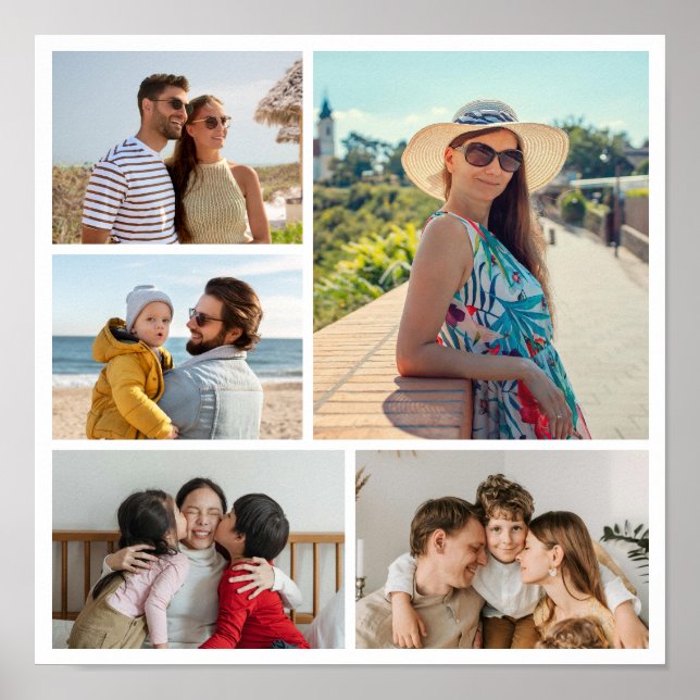 Poster Crie sua própria colagem de fotos (Frente)