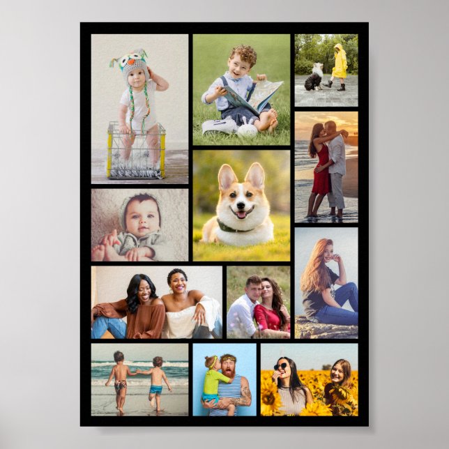 Poster Crie Sua Própria Colagem De Fotos 12 (Frente)