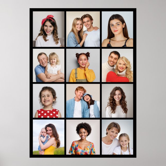 Poster Crie Sua Própria Colagem De Fotos 12 (Frente)