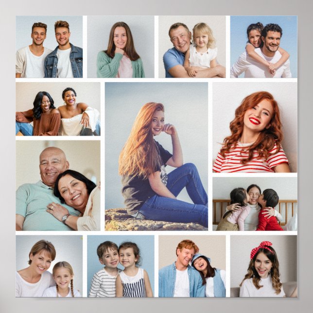 Poster Crie Sua Própria Colagem De Fotos 13 (Frente)