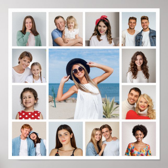 Poster Crie Sua Própria Colagem De Fotos 13 (Frente)
