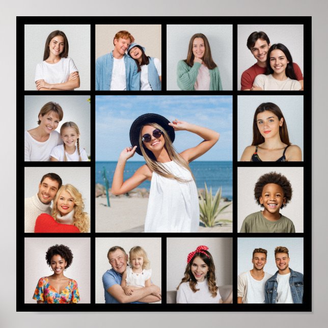 Poster Crie Sua Própria Colagem De Fotos 13 (Frente)