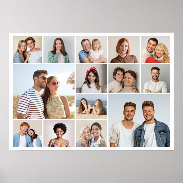 Poster Crie Sua Própria Colagem De Fotos 14 (Frente)