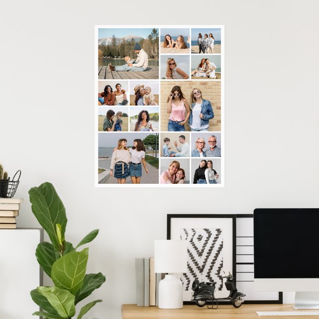 Poster Crie Sua Própria Colagem De Fotos 15 (Escritório em casa)