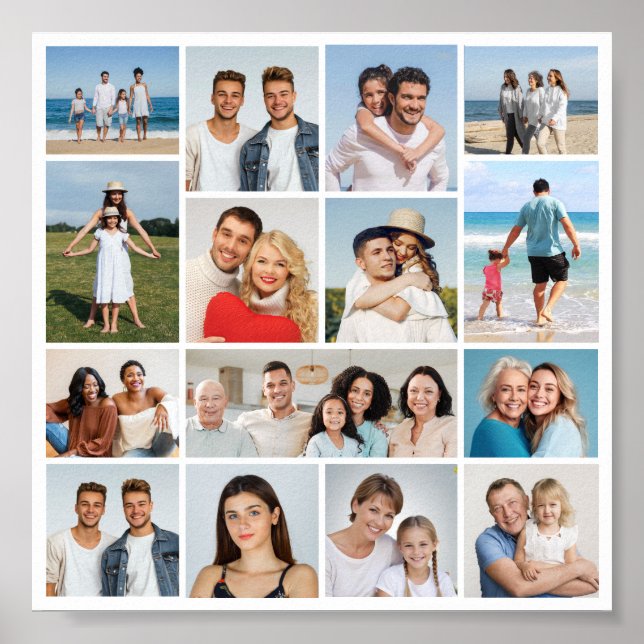 Poster Crie Sua Própria Colagem De Fotos 15 (Frente)