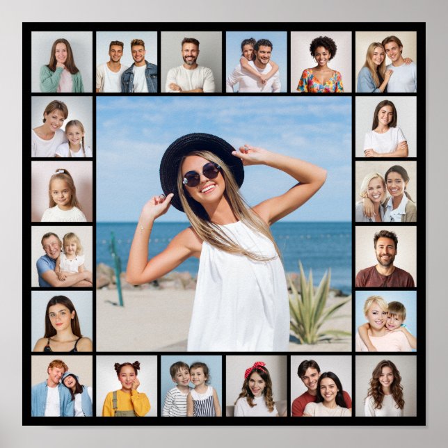 Poster Crie sua própria colagem de fotos 21 (Frente)