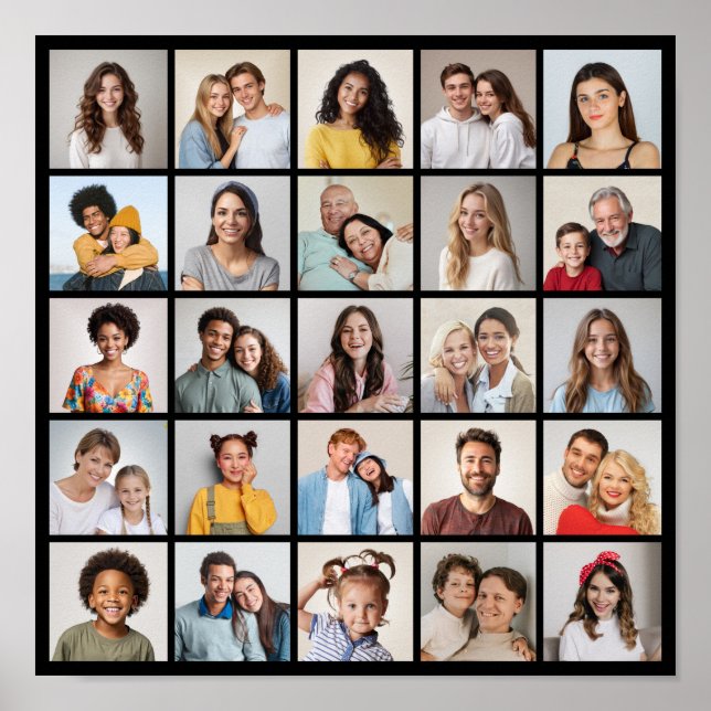 Poster Crie Sua Própria Colagem De Fotos 25 (Frente)