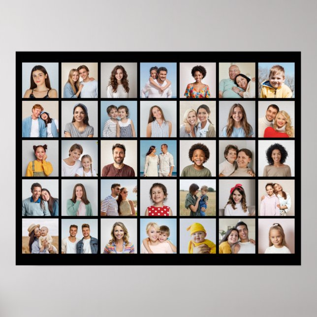 Poster Crie Sua Própria Colagem De Fotos 35 (Frente)