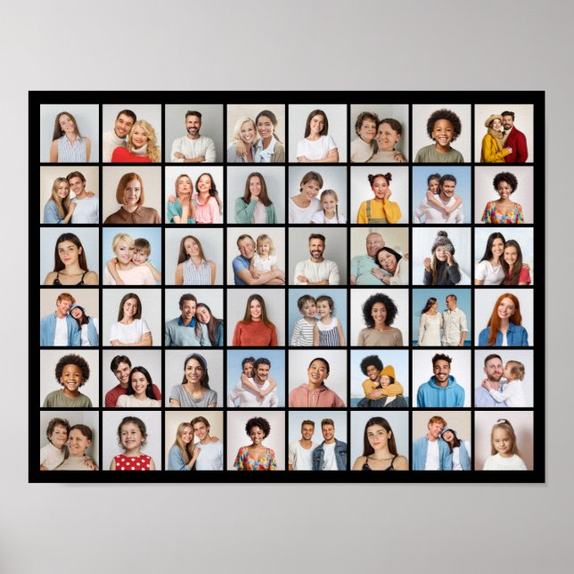 Poster Crie Sua Própria Colagem De Fotos 48 (Frente)