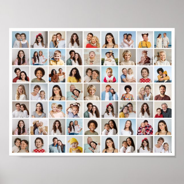 Poster Crie Sua Própria Colagem De Fotos 63 (Frente)