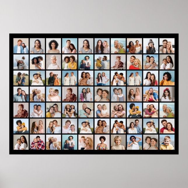 Poster Crie sua própria colagem de fotos 70 (Frente)