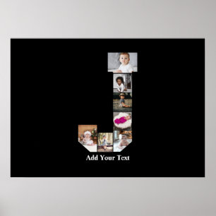 Poster Crie Sua Própria Colagem de Fotos com a Letra J