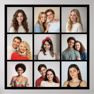 Poster Crie sua própria colagem de fotos de 9