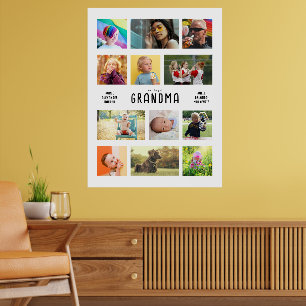 Poster Crie sua própria colagem de fotos de avós grande
