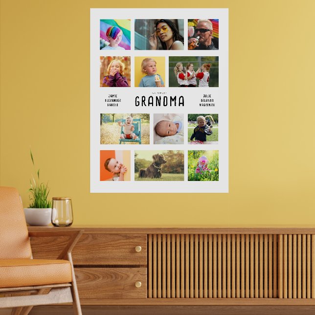 Poster Crie sua própria colagem de fotos de avós grande (Sala de Estar 2)
