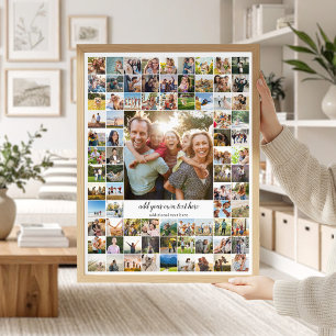 Poster Crie Sua Própria Colagem de Fotos Personalizada de