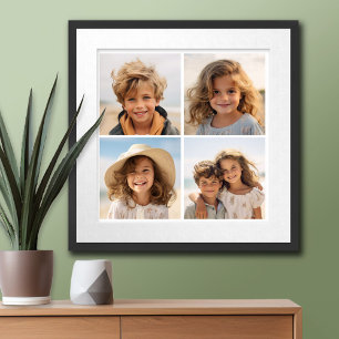 Poster Crie Sua Própria Colagem Minimalista de 4 Fotos - 