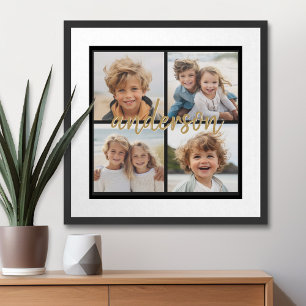 Poster Crie sua própria coleção de 4 fotos - Nome do s