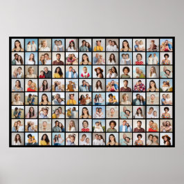 Poster Crie Sua Própria Cor Editável Da Colagem De Fotos