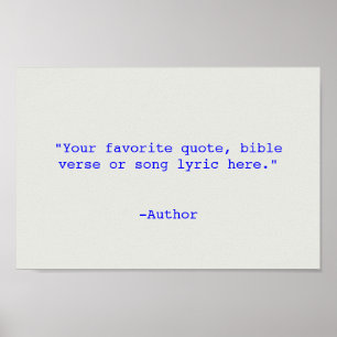 Poster Crie sua própria cotação