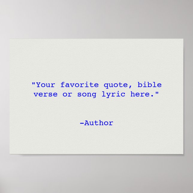 Poster Crie sua própria cotação (Frente)