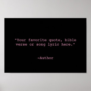 Poster Crie sua própria cotação