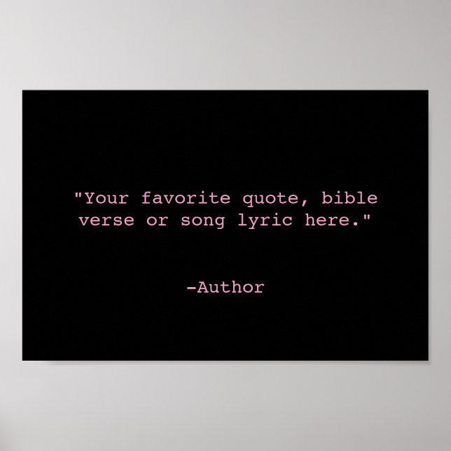 Poster Crie sua própria cotação (Frente)