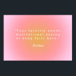 Poster Crie sua própria cotação<br><div class="desc">Crie sua própria citação personalizada de arte poster. Possui tipografia minimalista de máquina de escrever.</div>