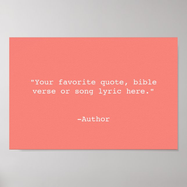 Poster Crie sua própria cotação (Frente)