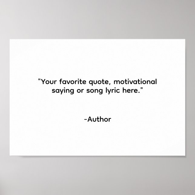 Poster Crie sua própria cotação (Frente)