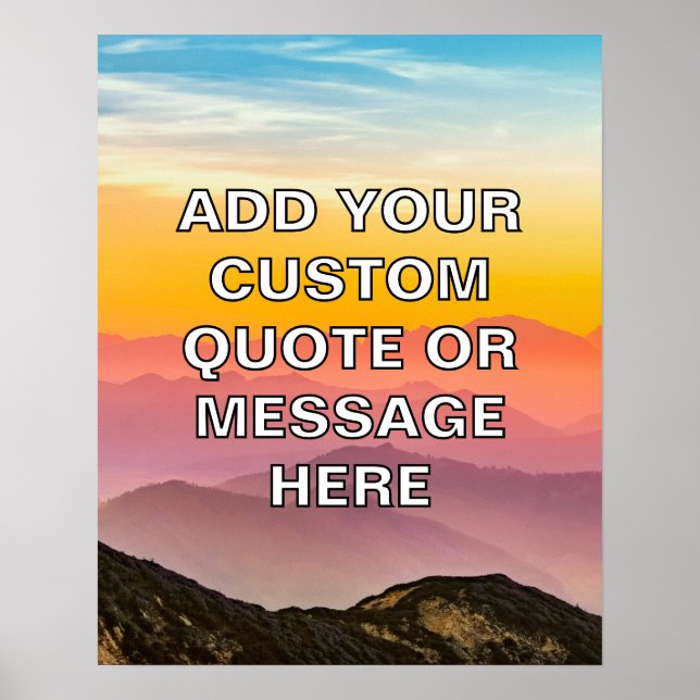 Poster Crie sua própria cotação motivacional (Frente)