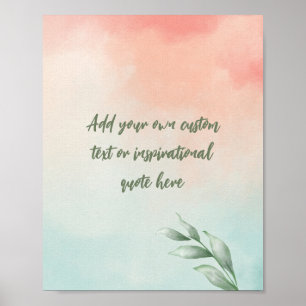 Poster Crie sua própria cotação móvel de aquarela
