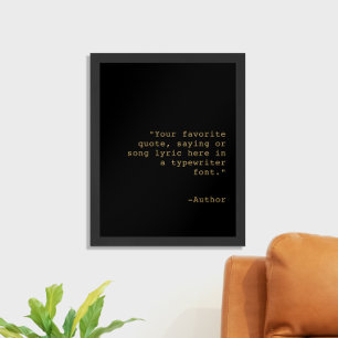 Poster Crie sua própria cotação personalizada