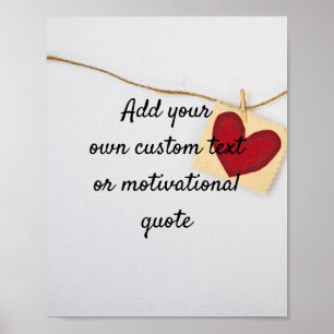 Poster Crie sua própria cotação personalizada - Coraç