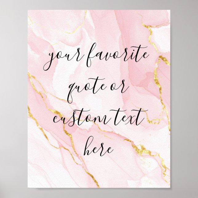 Poster Crie sua própria cotação personalizada de script E (Frente)