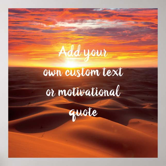 Poster Crie sua própria cotação personalizada - Desert Su (Frente)