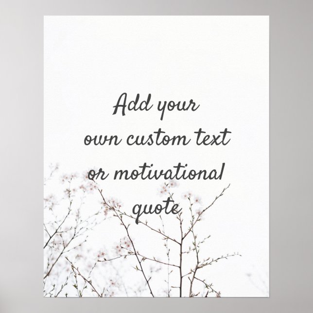 Poster Crie sua própria cotação personalizada - Flores br (Frente)
