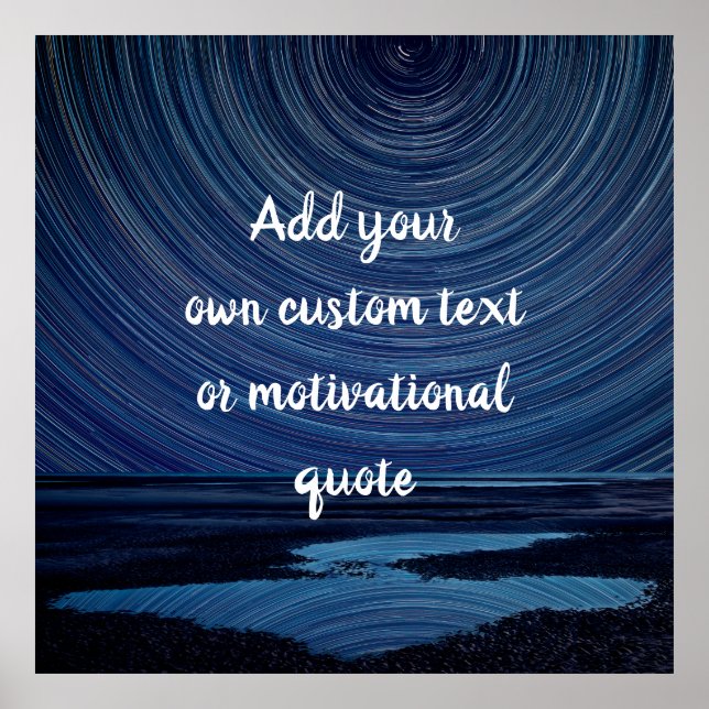 Poster Crie sua própria cotação personalizada - Lago Star (Frente)