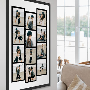 Poster Crie Sua Própria Faixa de Filme de Colagem Chic de