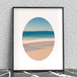 Poster Crie Sua Própria Foto Oval Emoldurada