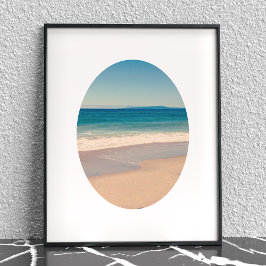Poster Crie Sua Própria Foto Oval Emoldurada