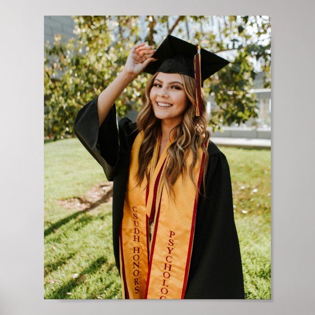 Poster Crie Sua Própria Foto Personalizada de Graduado (Frente)